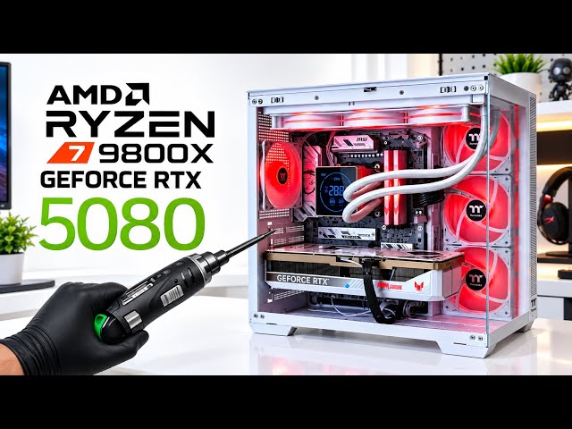 RTX 5080 + 9800X3D = PURE GAMING POWER! 🔥 White PC Build