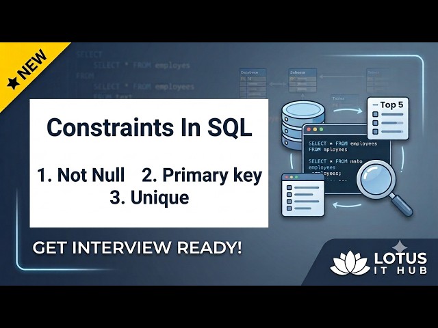 Constraints in SQL  |  NOT NULL ,   Unique , primary key in sql | SQL constraint in oracle
