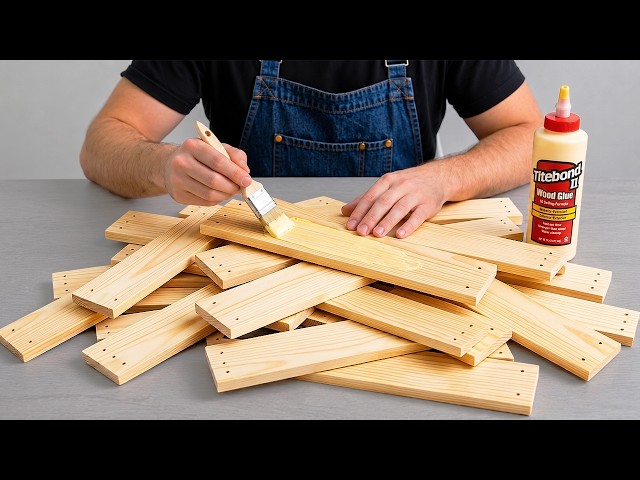 A 65-Year-Old Carpenter’s Amazing Design Idea! A Cheap Pallet Woodworking Project Anyone Can Make.