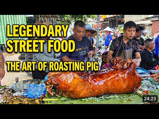 GIANT Crispy Roasted Pig at Local Market | Vietnam Street Food