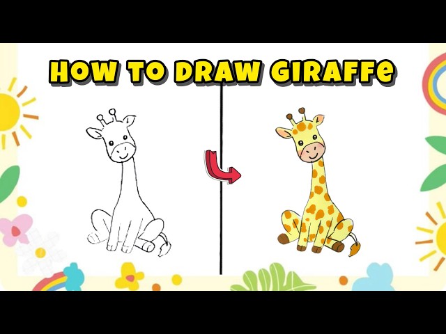 How to Draw a Cute Giraffe – Animal Tutorial for Beginners