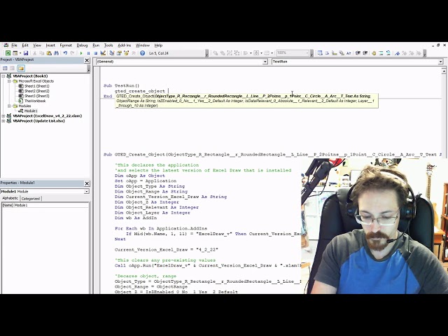 Excel Draw Version 5 - Automation of Object Creation - Feature Preview 1