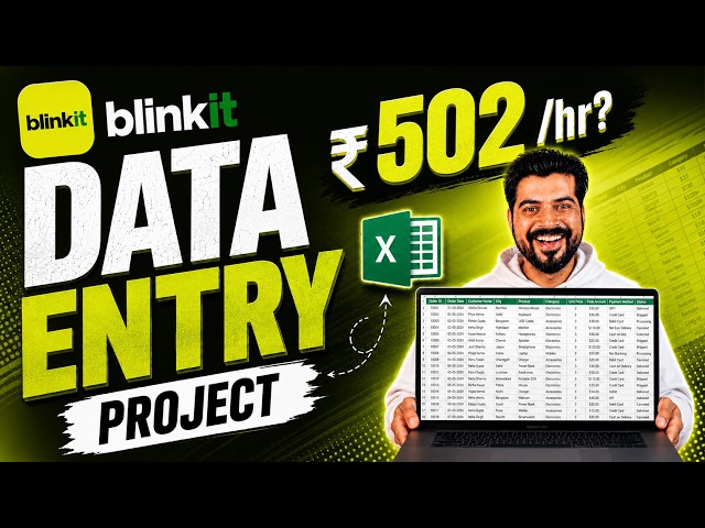 Excel Data Entry work Rs. 502 per hour ❓ (Second Salary)