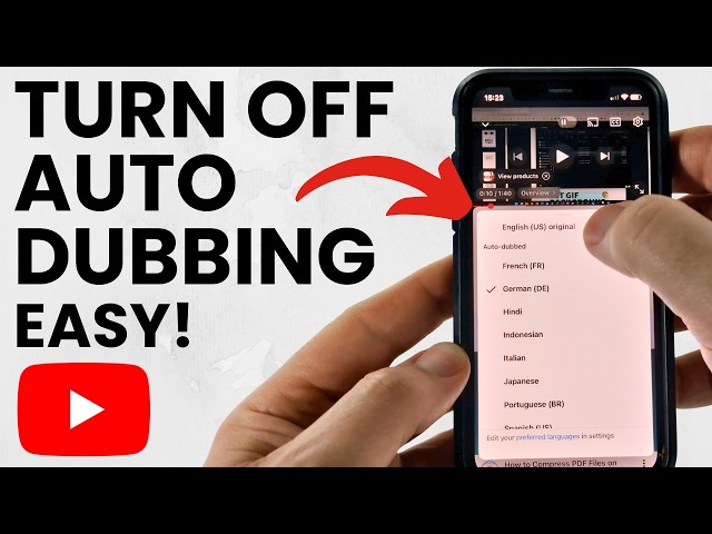 How to Turn OFF Auto Dubbing on YouTube Mobile Videos - 2026
