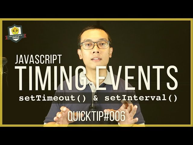 QuickTip #6 : TIMING EVENTS pada JAVASCRIPT