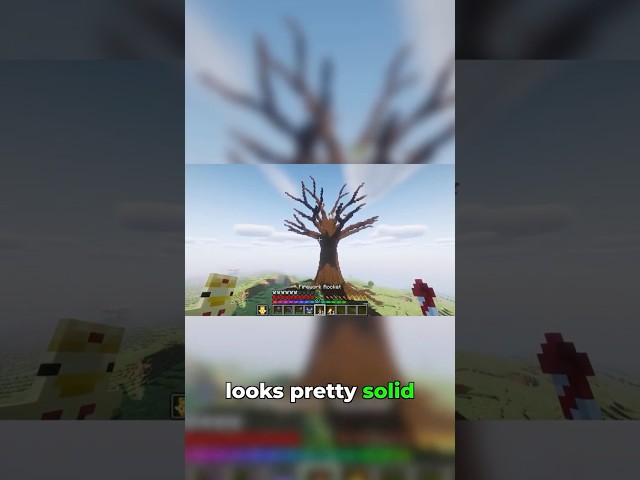 I Built a GIANT MAGICAL Tree in Hardcore Minecraft! #minecraft #gaming  #minecraftmegabuild