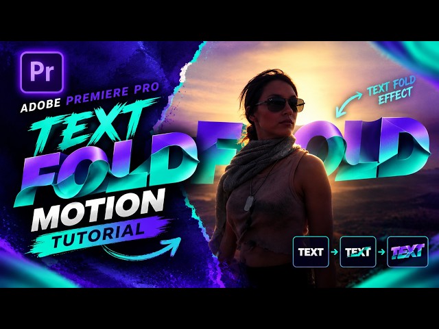 Adobe Premiere Pro 2026 Text Fold Effect Plugin Tutorial | Cinematic Text Animation