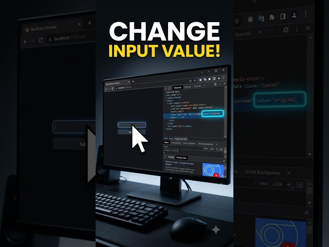 Change Input Values Using Chrome DevTools ⚡ #shorts