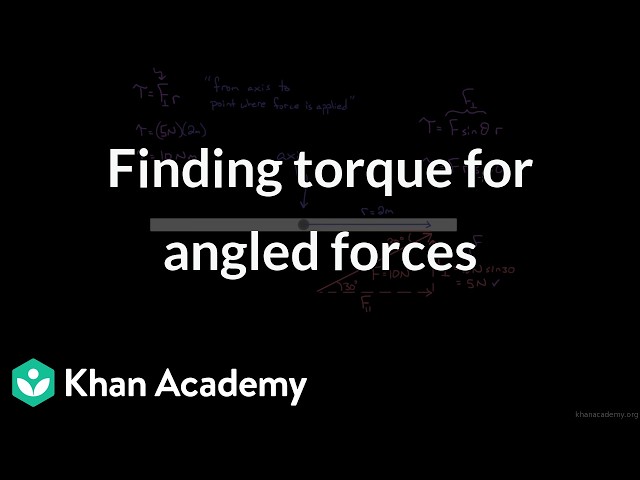 Finding torque for angled forces | Grade 11 | Physics | NCERT | Khan Academy (IN accent)