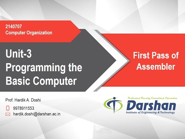 3.03 First Pass of Assembler