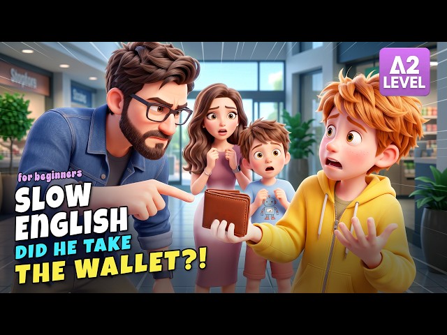 Dad Saw a Boy Take His Wallet... But the Truth Was Different! | Slow English Listening Stories (A2)
