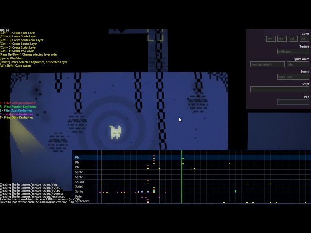 In game animation editor for my new game
