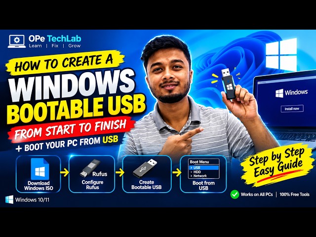 How to Create Windows Bootable USB in 5 minutes | Windows 10/11 + Rufus | Step-by-Step A to Z Guide