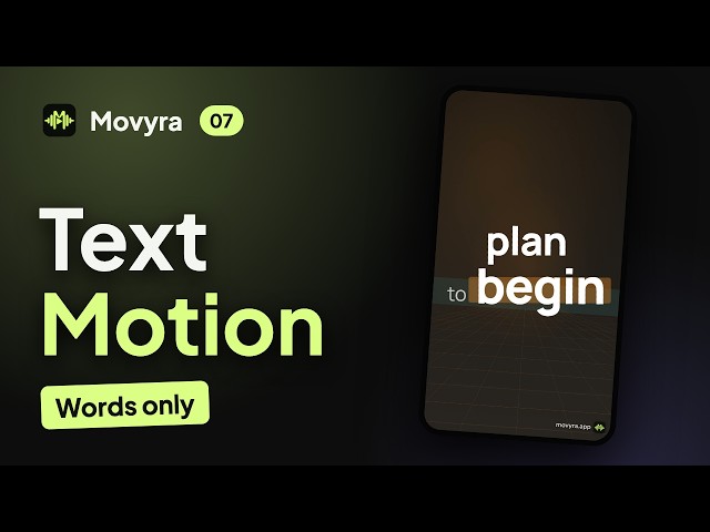 Make Kinetic Text Videos for Shorts & Reels | Movyra Tutorial 07: Text Motion
