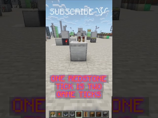 The delay of 1 REDSTONE TICK is actually 2 GAME TICKS! | Redstone with PsiVolt #minecraft #redstone