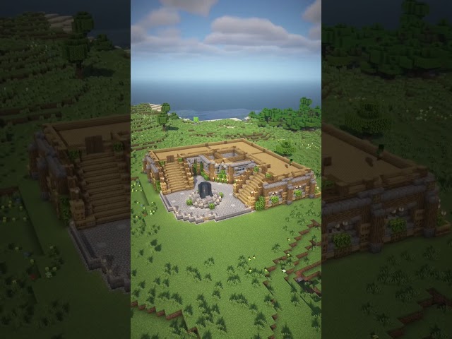 🏡 build a wooden big house in Minecraft.