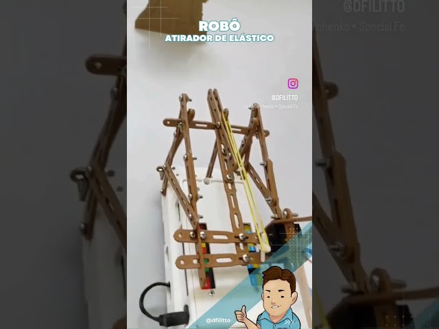 Robo atirador de elástico. #robot #arduino #dfilitto #makeindiegames #robô