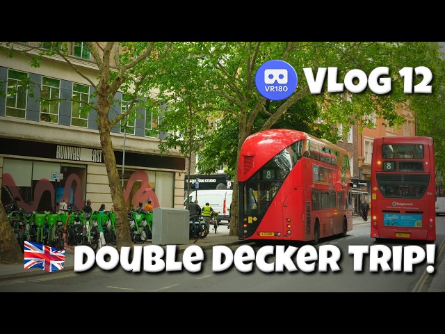 VR180 3D 8K | VLOG 12 | British Town Kingston, Double Decker Bus & Chick-fil-A Fail!