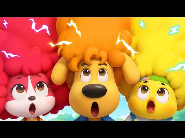The Puffy Hair Slide | Fun Science for Kids | Educational Cartoon | Sheriff Labrador