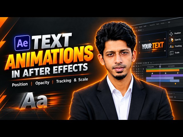 Text Animations in After Effects | Position, Opacity, Tracking & Scale | Saidul Forge