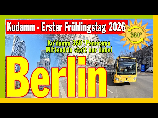 ☀️ Erster Frühlingstag 2026 in Berlin und mit dem Fahrrad dem Kurfürstendamm  Richtung Halensee