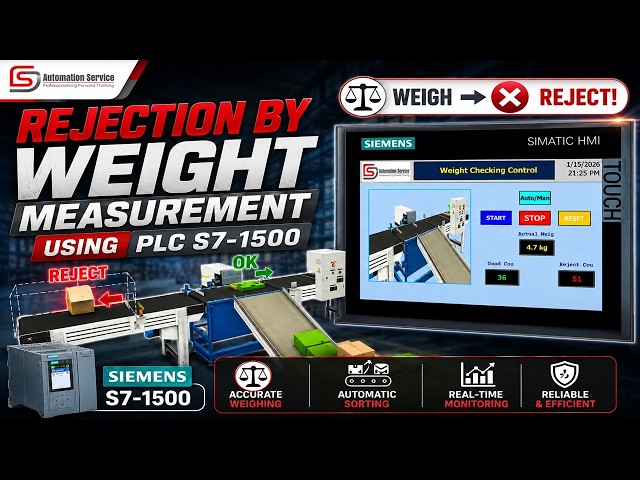 Carton Rejection by Weight Measurement using PLC S7-1500 | Siemens | Factory I/O