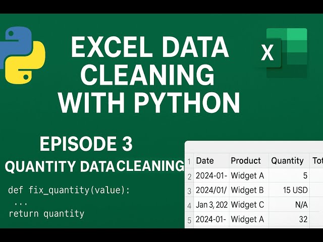 Excel Quantity Data Cleaning with Python | Bangla Tutorial