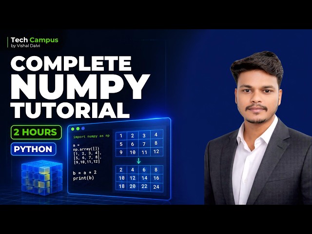 NumPy Full Course in Python 🚀  Complete Tutorial for Beginners to Advanced #numpy #python