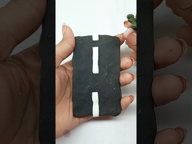How to Make a Mini Clay Road 🌸🛣️ | Easy DIY #shorts #diy @AfriNahiD#art