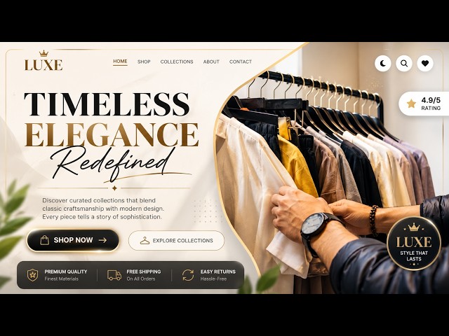 🛍️ Premium E-Commerce Website Design | Modern Shopping Website 2026 #coding #website