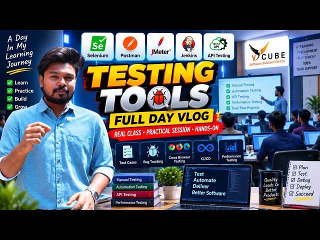 A Day In Vcube Testing Tools  Block | Best Testing ToolsTraining in Hyderabad | KPHB | Vcube