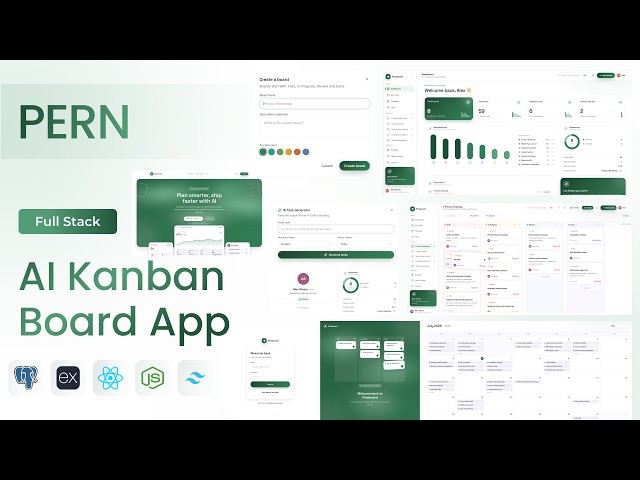 Full-Stack AI Kanban Board App Tutorial | React, Node.js, Postgres & Real-Time Team Collaboration