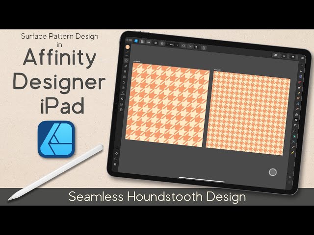 Affinity Designer for iPad | Seamless Houndstooth Pattern | Surface Pattern Design for Beginners