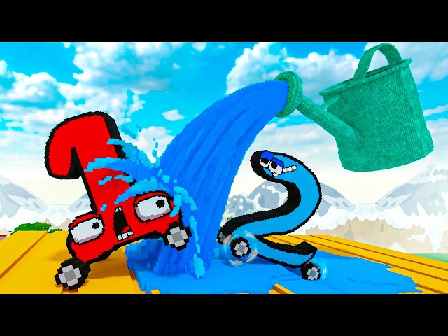 Number Lore Cars vs Watering Can in Teardown