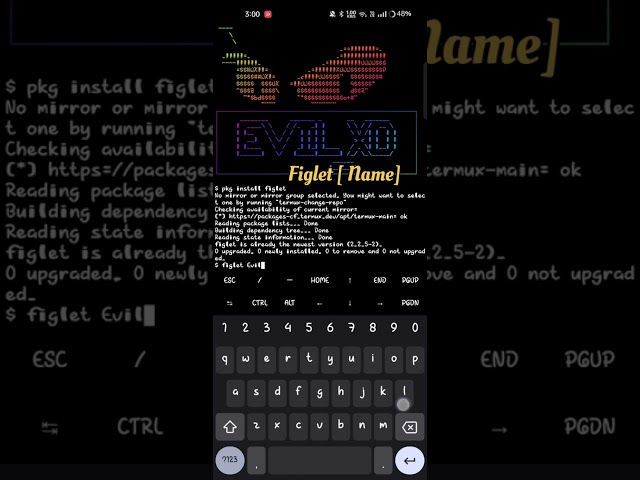 TERMUX SECRET TRICK | MAKE AMEZING FONT NAME TERMUX CODE | #anoapostolicoderute #artandtechnology
