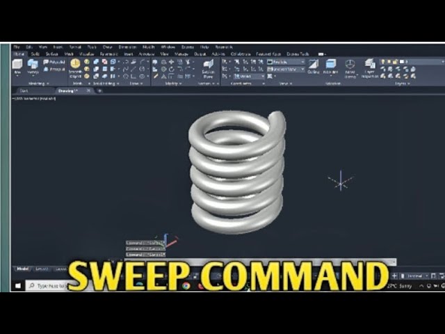 SWEEP COMMAND IN AUTOCAD -3D MODELING