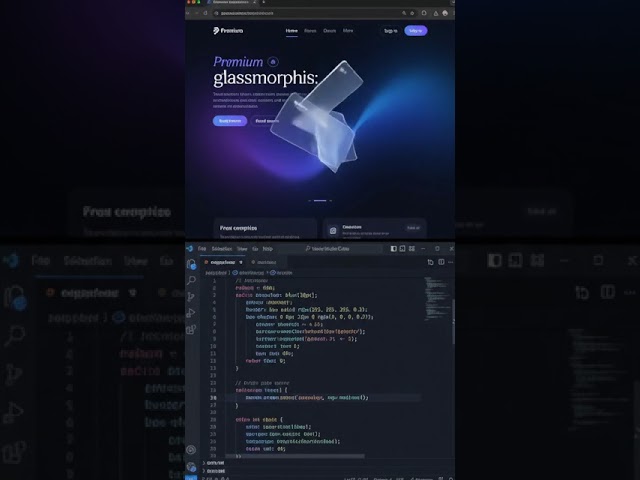 Glassmorphism UI Built With CSS ✨ | Frontend Development