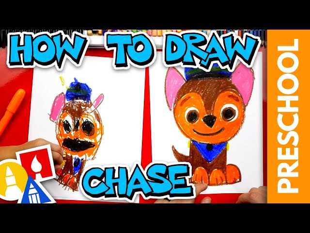 How To Draw Chase From Paw Patrol - Preschool