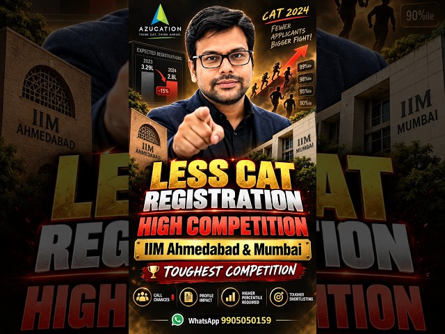 CAT 2026 Registrations DOWN 😳 Competition UP? 99%ile Maths + IIM Ahmedabad/Mumbai