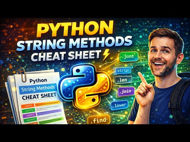 Python String Methods Cheat Sheet | Master Strings in Minutes