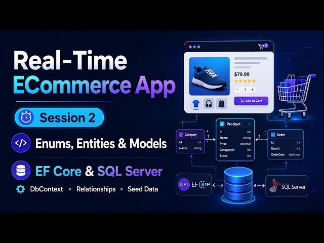 ASP.NET Core ECommerce App – Entities, EF Core & SQL Server | Session 2
