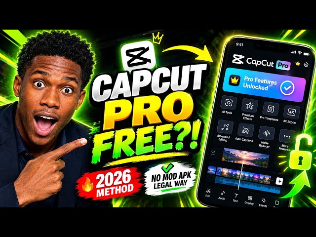 CAPCUT PRO FREE?! How to Get CapCut Pro Without Paying | 2026 Tutorial