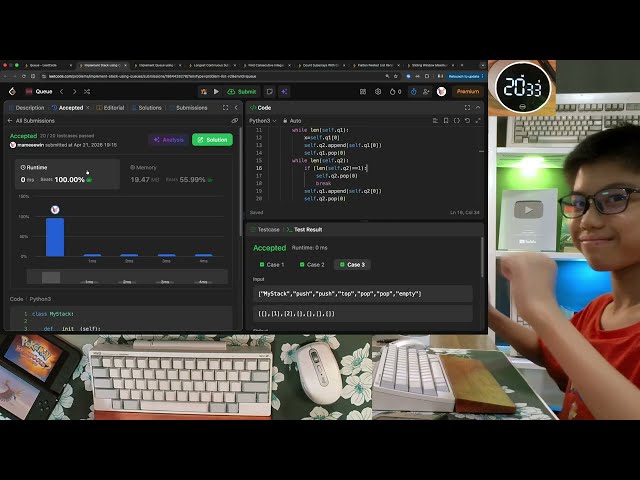 LeetCode | Python | HHKB Type-S | 40 min real time | no talking | EP-48