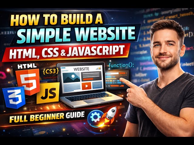 How to Build a Simple Website Using HTML, CSS & JavaScript | Full Beginner Guide