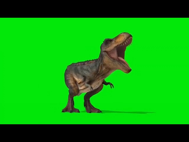 T-Rex roar green screen video+sound effect-hansyjazz