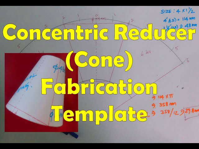 Concentric Reducer Fabrication Template (how to build a cone)