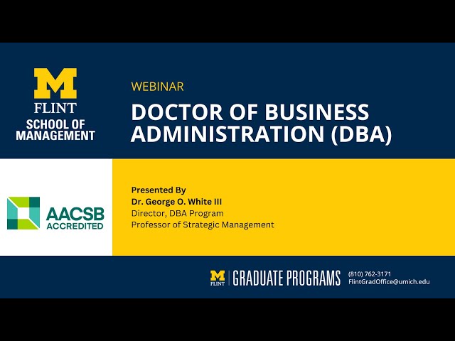 UM-Flint Business Administration (DBA) Program