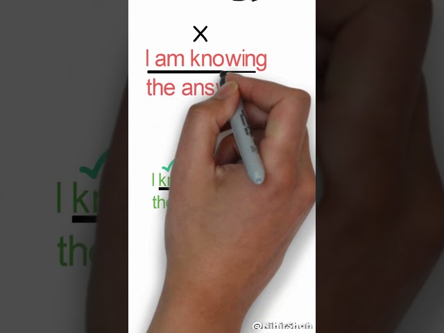 I am knowing or I know? 🤔 #englishmistakes #tense #tensemistake