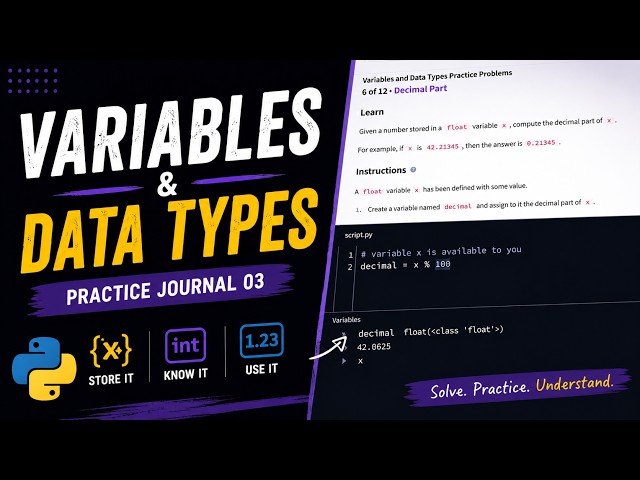 Python Practice Journal 03 | Variables & Data Types
