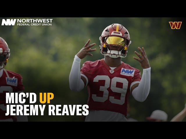 Jeremy Reaves Mic'd Up For the First Day of Pads | Washington Commanders | NFL